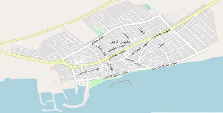 جدیدترین نقشه pdf شهر بندر دیر