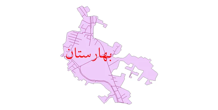جدیدترین نقشه شیپ فایل شبکه معابر شهر بهارستان جم + pdf