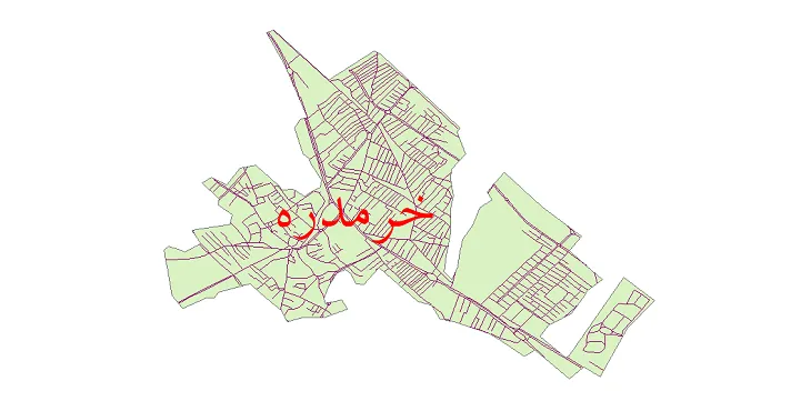 جدیدترین نقشه شیپ فایل شبکه معابر شهر خرمدره + pdf