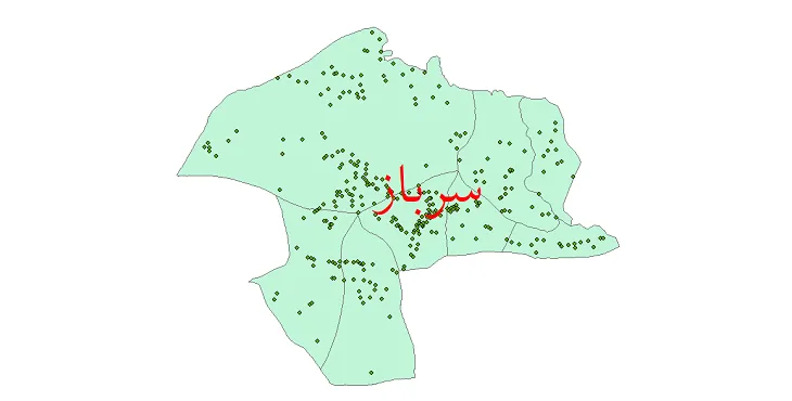 شیپ فایل تقسیمات سیاسی شهرستان سرباز + فایل pdf
