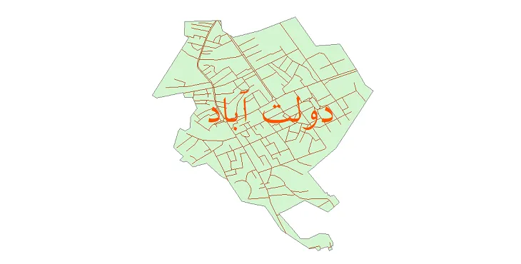 جدیدترین نقشه شیپ فایل شبکه معابر شهر دولت آباد زاوه + pdf