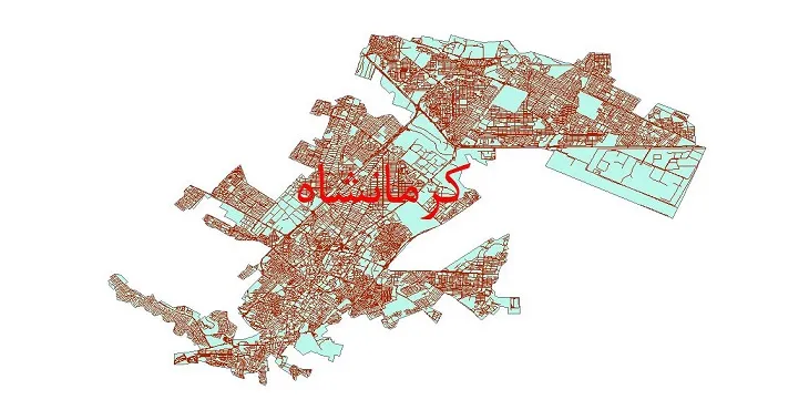 جدیدترین نقشه شیپ فایل شبکه معابر شهر کرمانشاه + pdf