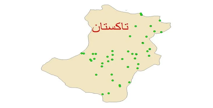 دانلود نقشه شیپ فایل کیفیت آب چاه های شهرستان تاکستان