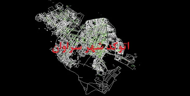 نقشه اتوکد شهر سراوان