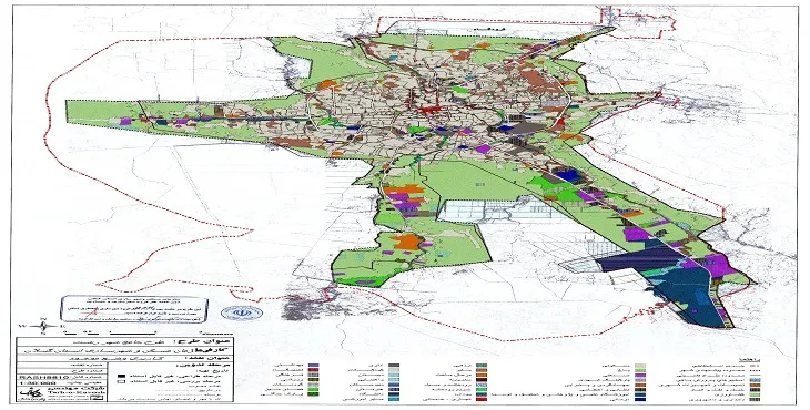 نقشه کاربری اراضی شهر رشت | با کیفیت بالا
