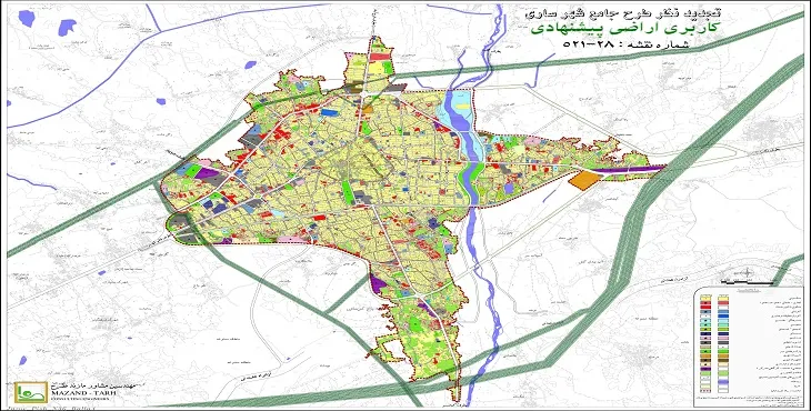 دانلود آلبوم نقشه های طرح جامع شهر ساری