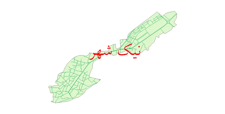 جدیدترین نقشه شیپ فایل شبکه معابر نیک شهر + pdf