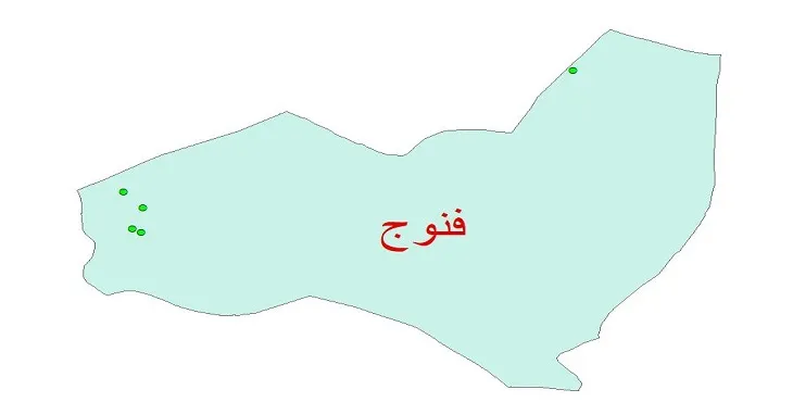 دانلود نقشه شیپ فایل کیفیت آب چاه های شهرستان فنوج