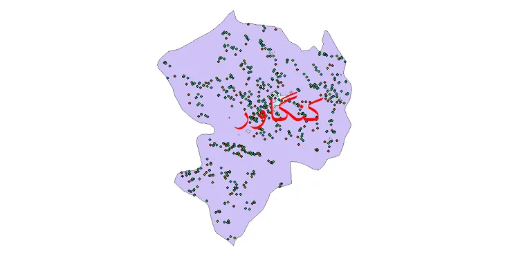 شیپ فایل جمعیت نقاط شهری و روستایی شهرستان کنگاور از سال 1335 تا 1395