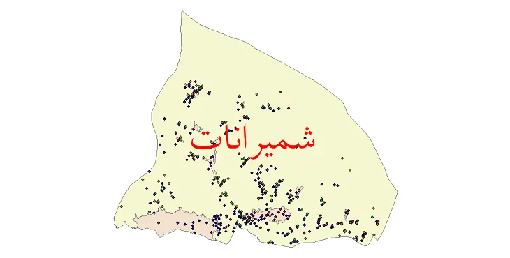 شیپ فایل جمعیت نقاط شهری و روستایی شهرستان شمیرانات از سال 1335 تا 1395