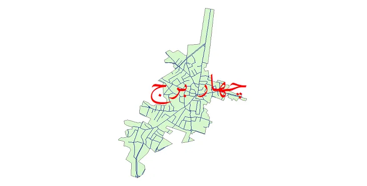 جدیدترین نقشه شیپ فایل شبکه معابر شهر چهاربرج + pdf