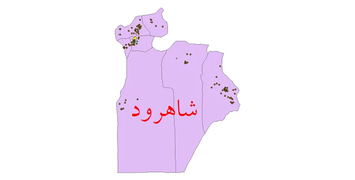 شیپ فایل تقسیمات سیاسی شهرستان شاهرود + فایل pdf