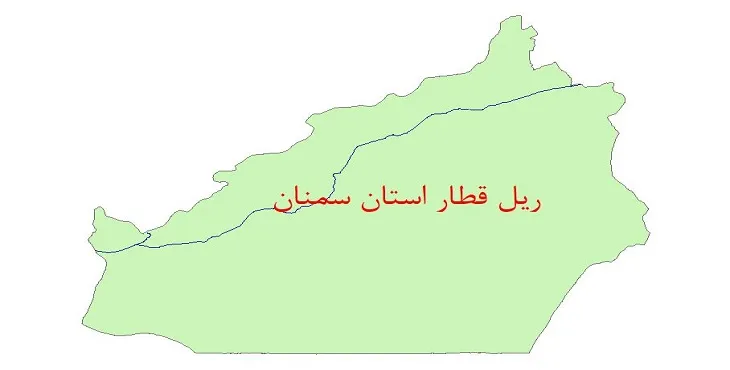 نقشه شیپ فایل خطوط ریلی استان سمنان