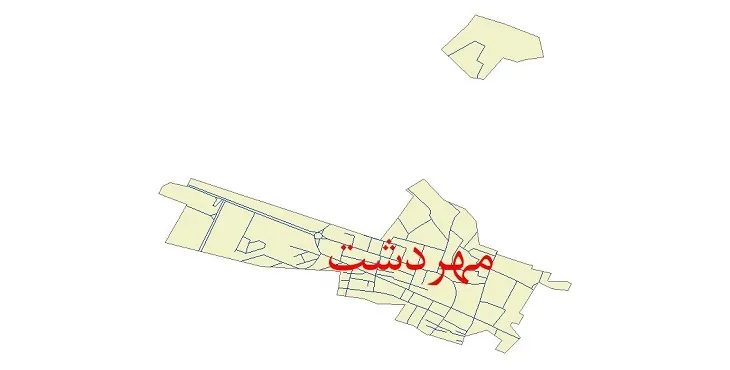 دانلود نقشه شیپ فایل شبکه معابر شهر مهردشت