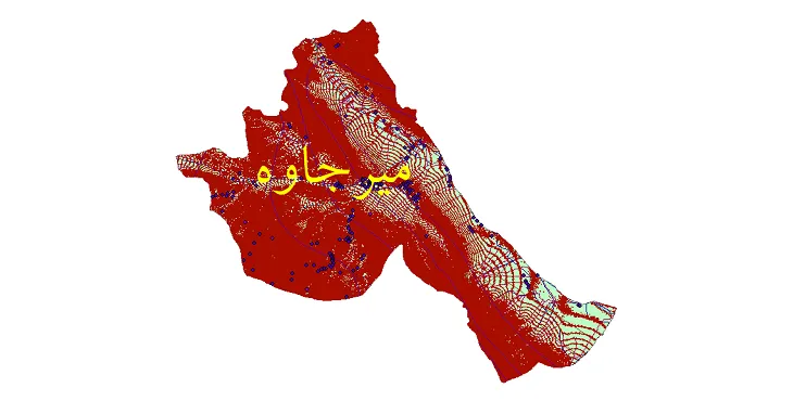 جدیدترین نقشه های شیپ فایل شهرستان میرجاوه