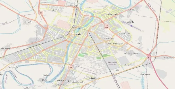 جدیدترین نقشه pdf شهر اهواز