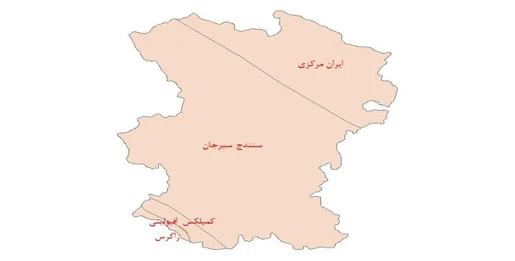 نقشه شیپ فایل ساختار زمین ساختی استان همدان