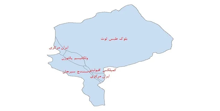 نقشه شیپ فایل ساختار زمین ساختی استان یزد