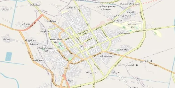 جدیدترین نقشه pdf شهر زابل