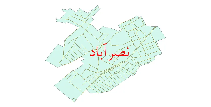 جدیدترین نقشه شیپ فایل شبکه معابر شهر نصرآباد + pdf
