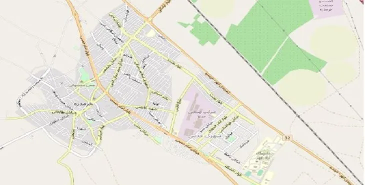 جدیدترین نقشه pdf شهر خرمدره