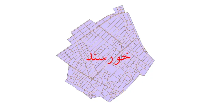 جدیدترین نقشه شیپ فایل شبکه معابر شهر خورسند + pdf