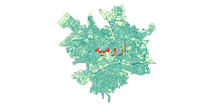 جدیدترین نقشه شیپ فایل شبکه معابر شهر ارومیه + pdf