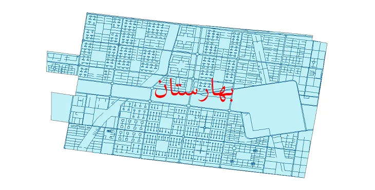 جدیدترین نقشه شیپ فایل شبکه معابر شهر بهارستان + pdf