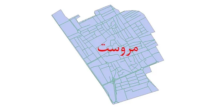 جدیدترین نقشه شیپ فایل شبکه معابر شهر مروست + pdf