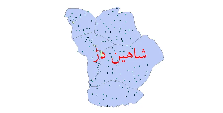 شیپ فایل تقسیمات سیاسی شهرستان شاهین دژ + فایل pdf
