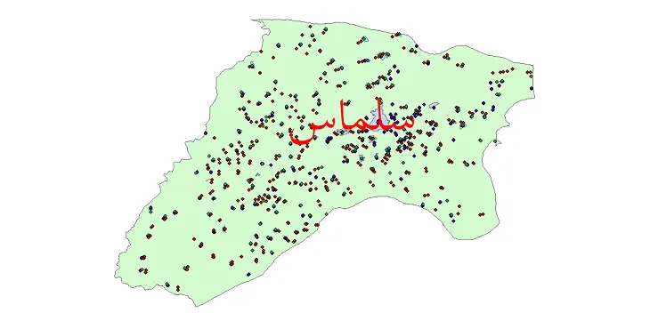 شیپ فایل جمعیت نقاط شهری و روستایی شهرستان سلماس از سال 1335 تا 1395