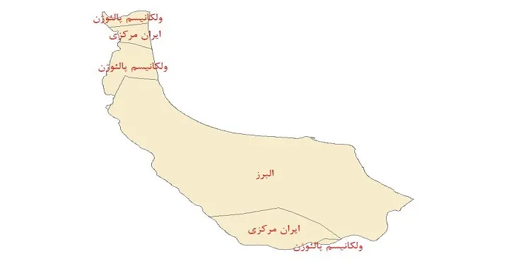 نقشه شیپ فایل ساختار زمین ساختی استان گیلان