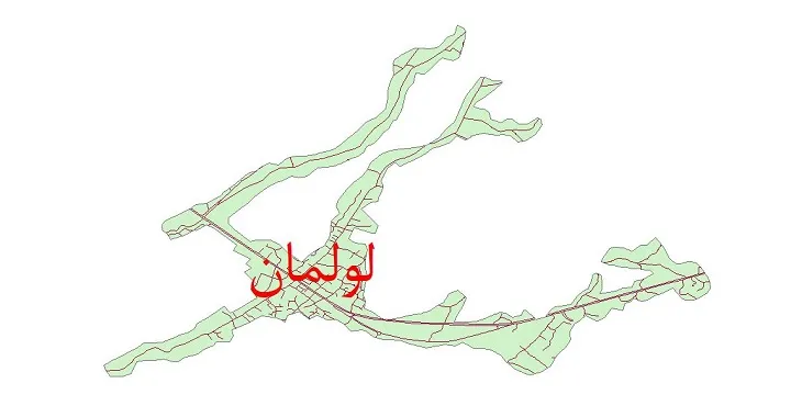 دانلود نقشه شیپ فایل شبکه معابر شهر لولمان