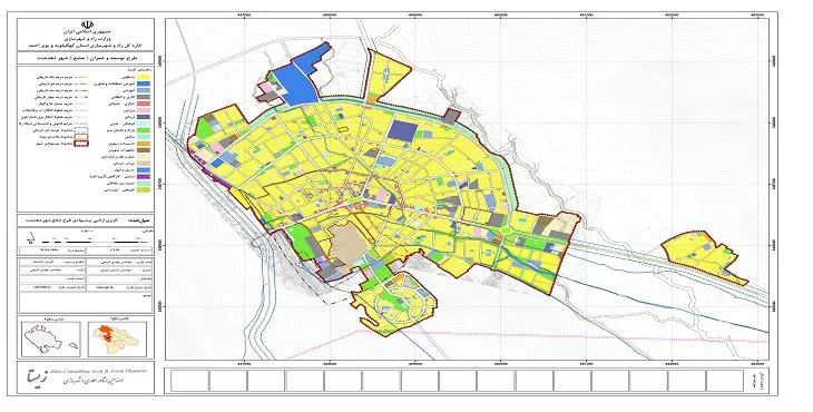دانلود طرح جامع شهر دهدشت سال 1400 + آلبوم نقشه ها