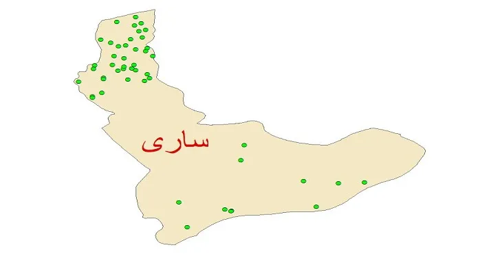 دانلود نقشه شیپ فایل کیفیت آب چاه های شهرستان ساری