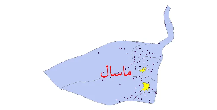 دانلود نقشه شیپ فایل (GIS) تقسیمات سیاسی شهرستان ماسال سال 1400