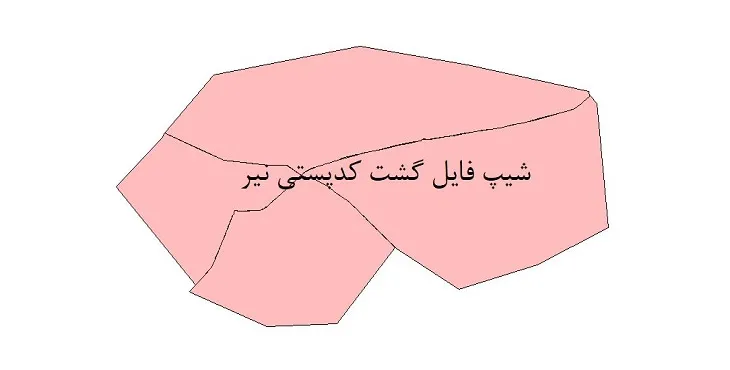 نقشه شیپ فایل کدپستی شهر نیر + pdf با کیفیت