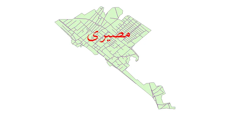 دانلود نقشه شیپ فایل شبکه معابر شهر مصیری