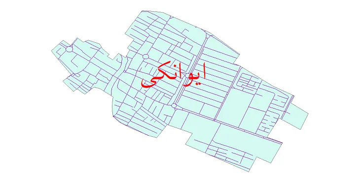 جدیدترین نقشه شیپ فایل شبکه معابر شهر ایوانکی + pdf