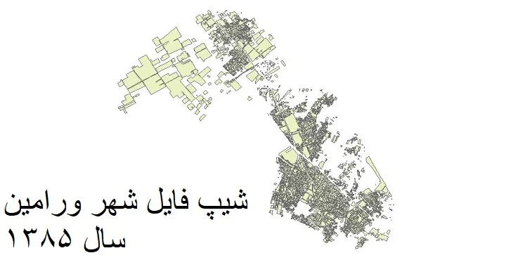 شیپ فایل بلوک آماری شهر ورامین + خروجی اکسل