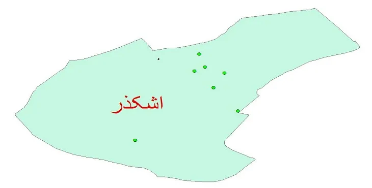 دانلود نقشه شیپ فایل کیفیت آب چاه های شهرستان اشکذر