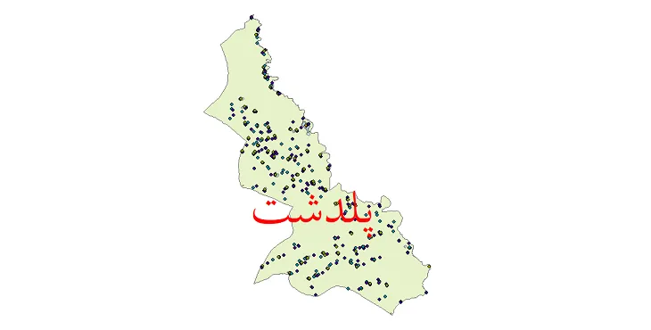 شیپ فایل جمعیت نقاط شهری و روستایی شهرستان پلدشت از سال 1335 تا 1395