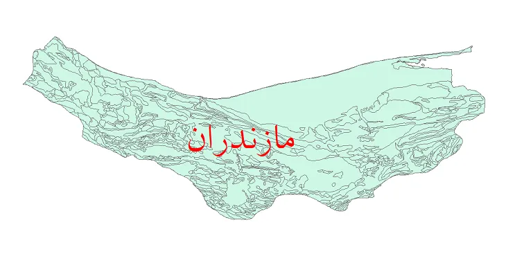 نقشه شیپ فایل زمین شناسی استان مازندران