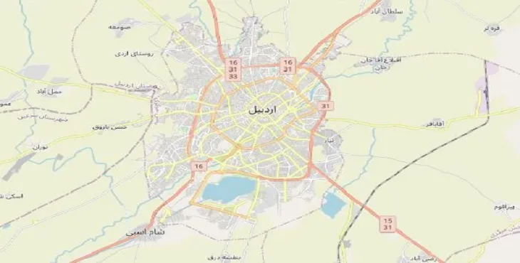 جدیدترین نقشه pdf شهر اردبیل