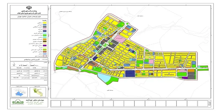 دانلود نقشه کاربری اراضی شهر مهران | وضع موجود+پیشنهادی