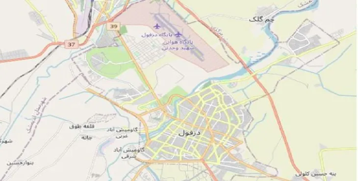 جدیدترین نقشه pdf شهر دزفول