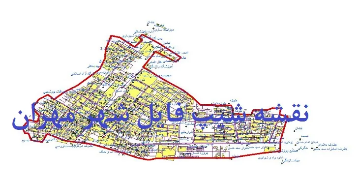 دانلود نقشه های شیپ فایل شهر مهران