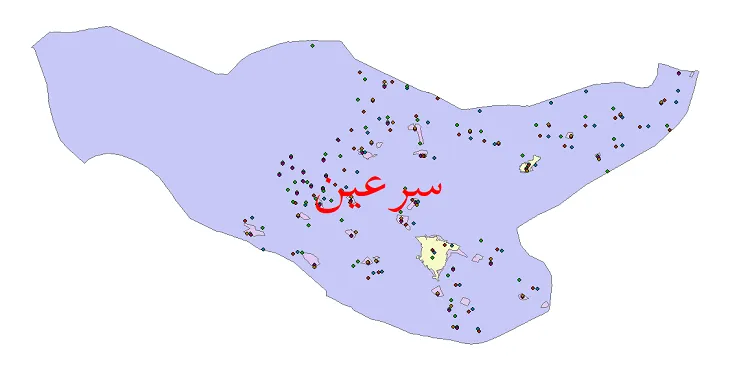 شیپ فایل جمعیت نقاط شهری و روستایی شهرستان سرعین از سال 1335 تا 1395