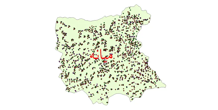 شیپ فایل جمعیت نقاط شهری و روستایی شهرستان میانه از سال 1335 تا 1395
