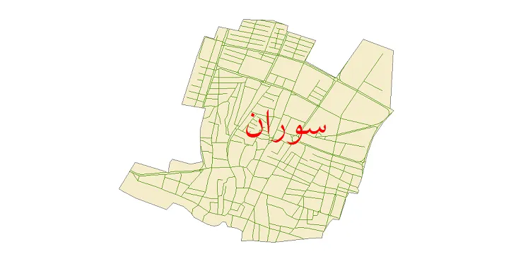 جدیدترین نقشه شیپ فایل شبکه معابر شهر سوران + pdf